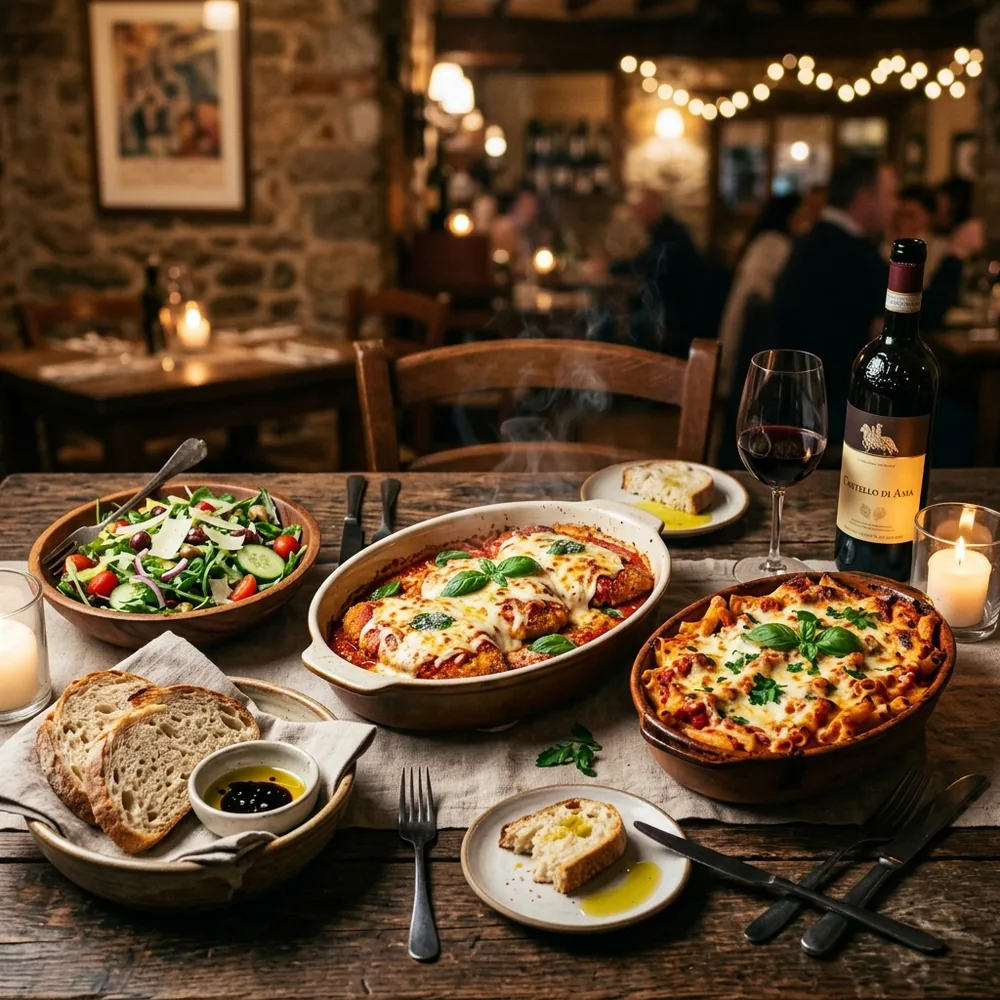 Full Italian menu including pasta, dinners and entrees at Bella Pizza